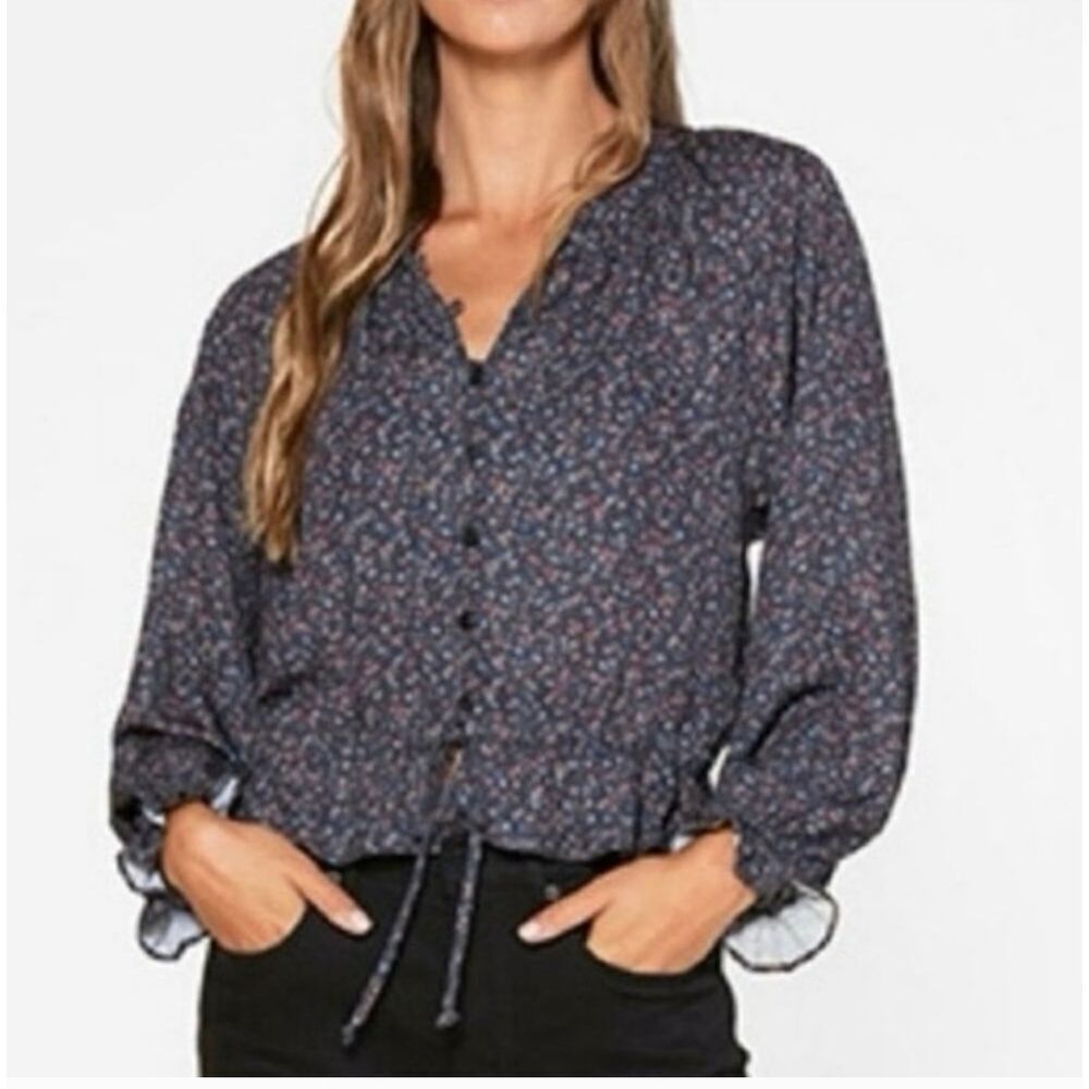 Outerknown NWT Women’s Floral Poet Blouse SIZE XS